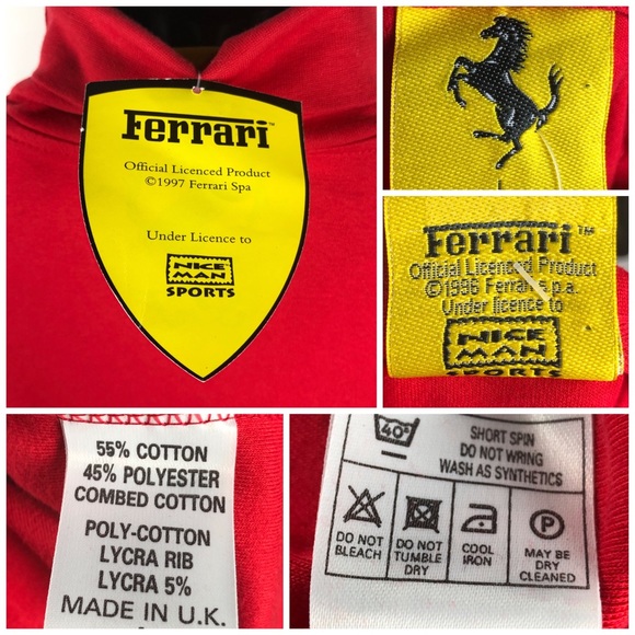 Men's Ferrari Big Shield Turtleneck, New Red Large - Picture 5 of 5